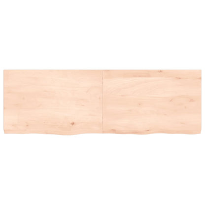 Ripiano a Parete 120x40x(2-4) cm Massello Rovere Non Trattato