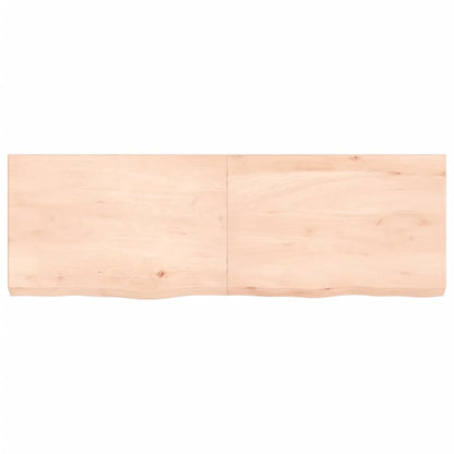 Ripiano a Parete 120x40x(2-6) cm Massello Rovere Non Trattato