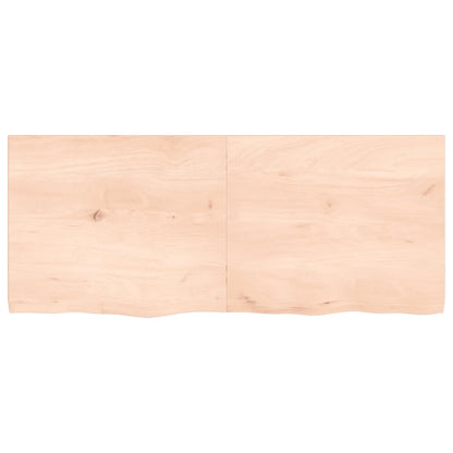 Ripiano a Parete 120x50x(2-4) cm Massello Rovere Non Trattato - homemem39