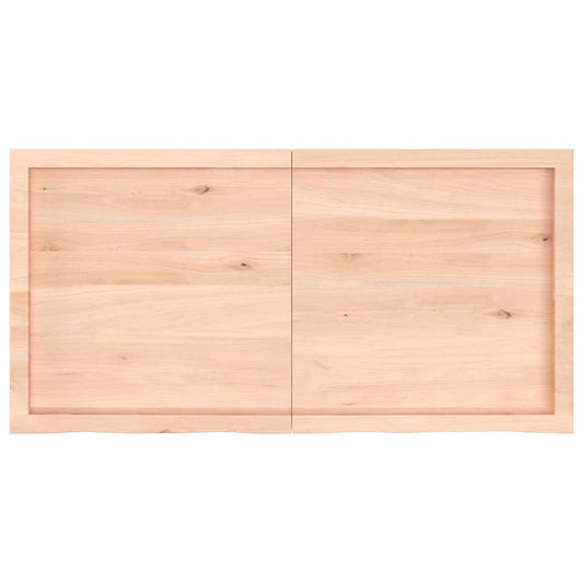 Ripiano a Parete 120x60x(2-4) cm Massello Rovere Non Trattato - homemem39