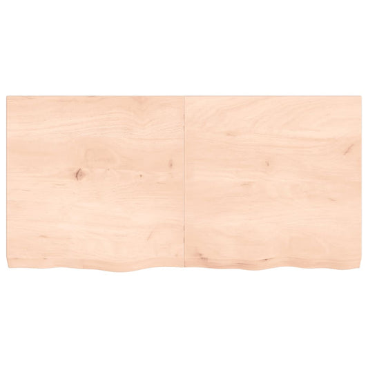 Ripiano a Parete 120x60x(2-6) cm Massello Rovere Non Trattato - homemem39