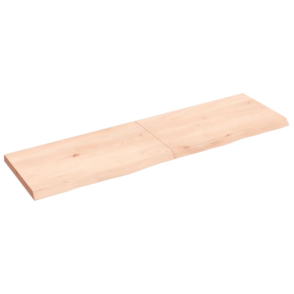 Wall Shelf 140x40x(2-4) cm Untreated Solid Oak