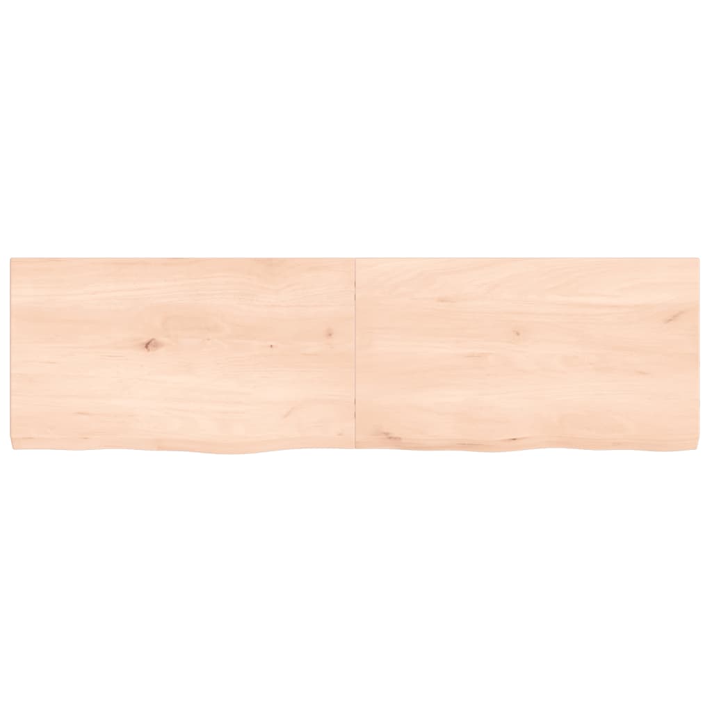 Wall Shelf 140x40x(2-4) cm Untreated Solid Oak