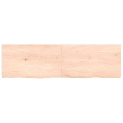 Wall Shelf 140x40x(2-4) cm Untreated Solid Oak