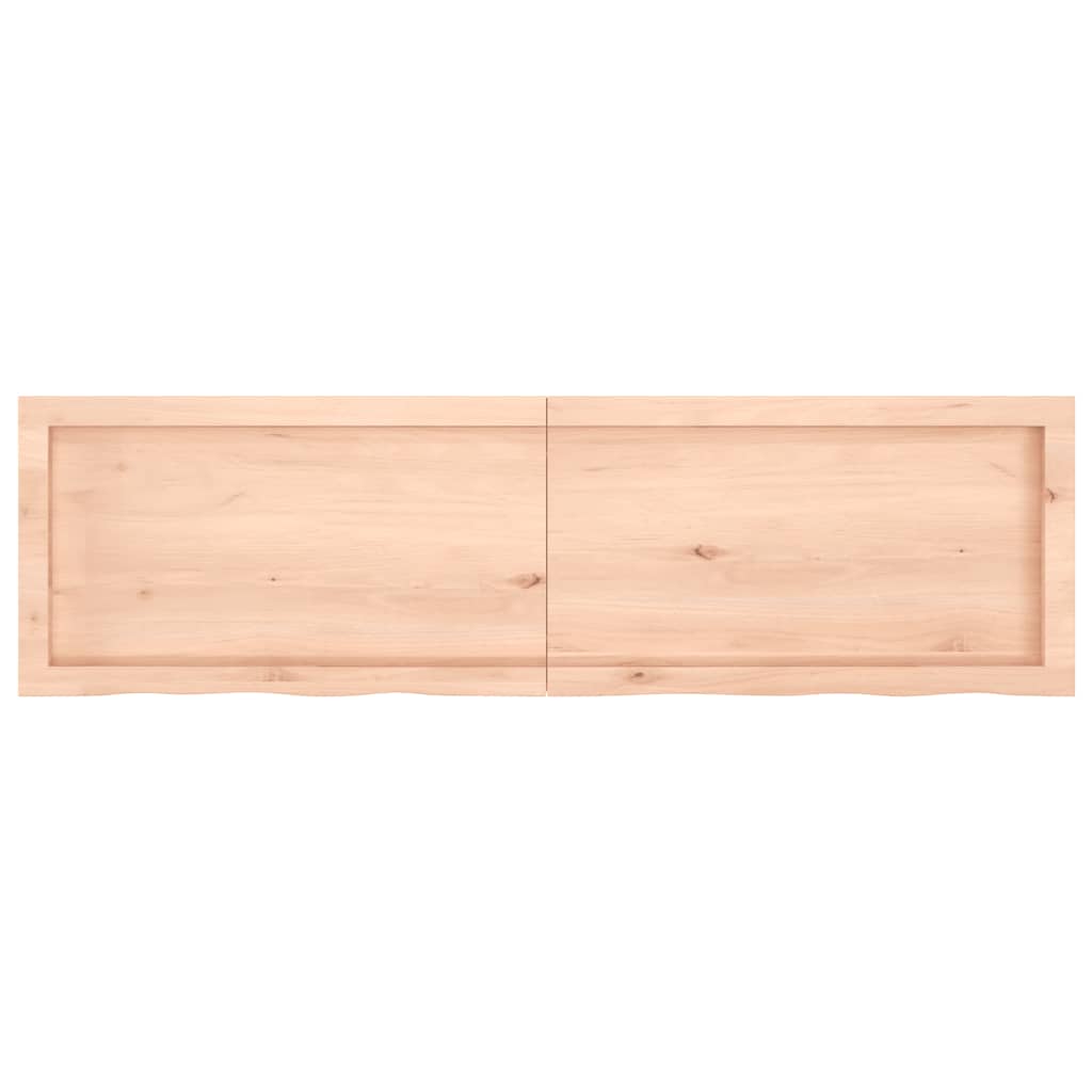 Wall Shelf 140x40x(2-4) cm Untreated Solid Oak