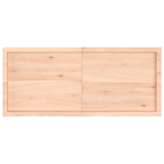 Ripiano a Parete 140x60x(2-4) cm Massello Rovere Non Trattato - homemem39