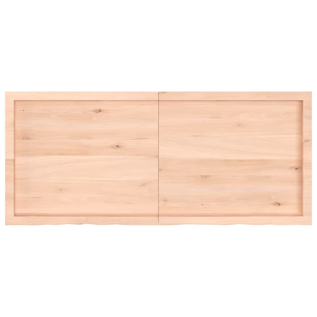 Ripiano a Parete 140x60x(2-4) cm Massello Rovere Non Trattato