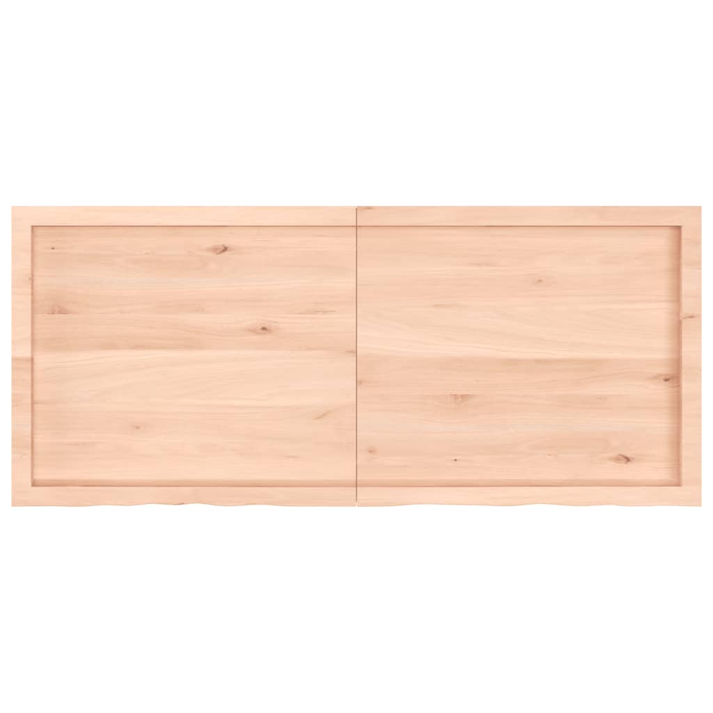 Ripiano a Parete 140x60x(2-6) cm Massello Rovere Non Trattato