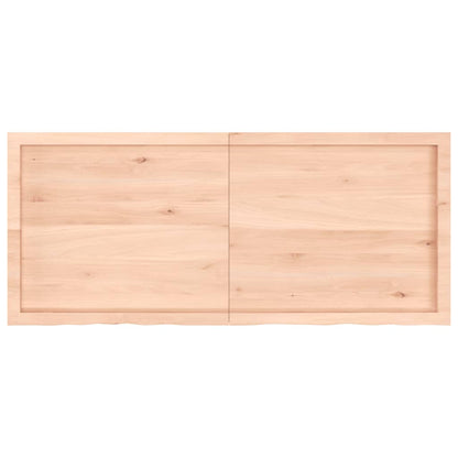 Ripiano a Parete 140x60x(2-6) cm Massello Rovere Non Trattato