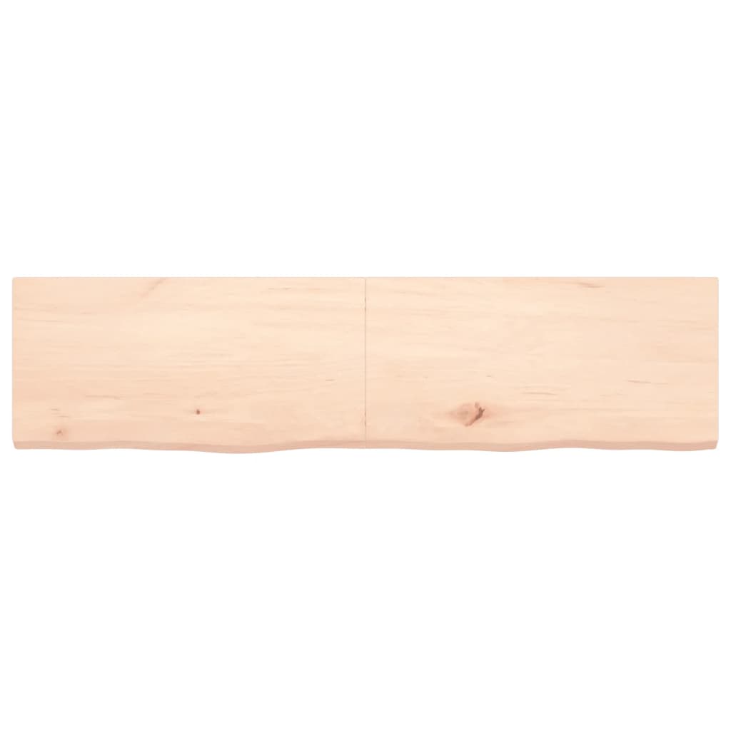 Ripiano a Parete 160x40x(2-4) cm Massello Rovere Non Trattato - homemem39