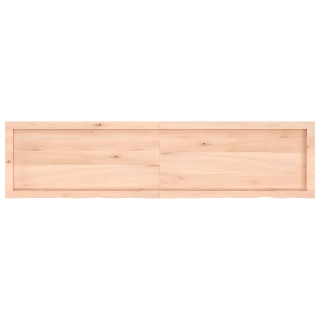 Ripiano a Parete 160x40x(2-4) cm Massello Rovere Non Trattato - homemem39