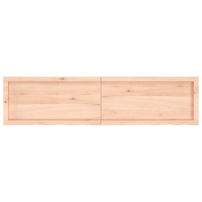 Ripiano a Parete 160x40x(2-4) cm Massello Rovere Non Trattato - homemem39