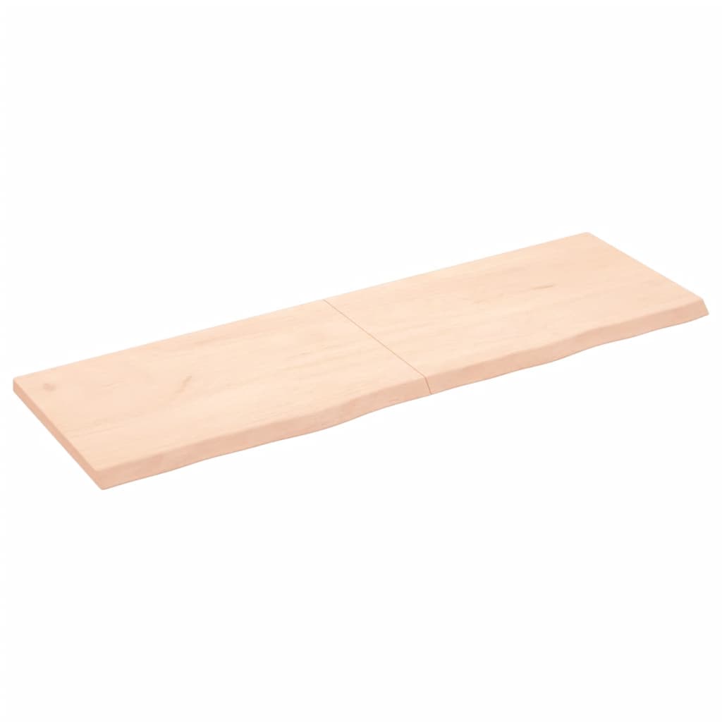 Wall Shelf 160x50x(2-4) cm Untreated Solid Oak