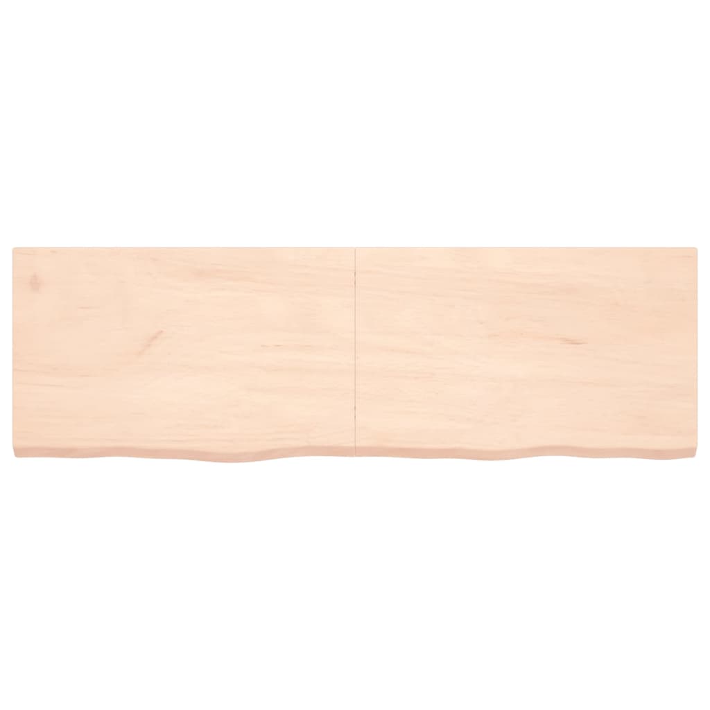 Wall Shelf 160x50x(2-4) cm Untreated Solid Oak