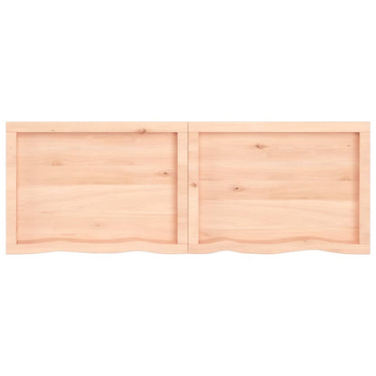 Wall Shelf 160x50x(2-4) cm Untreated Solid Oak