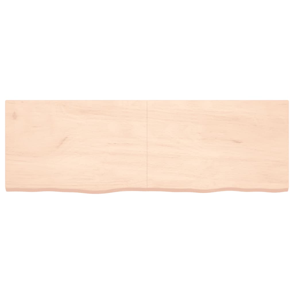 Ripiano a Parete 180x60x(2-4) cm Massello Rovere Non Trattato