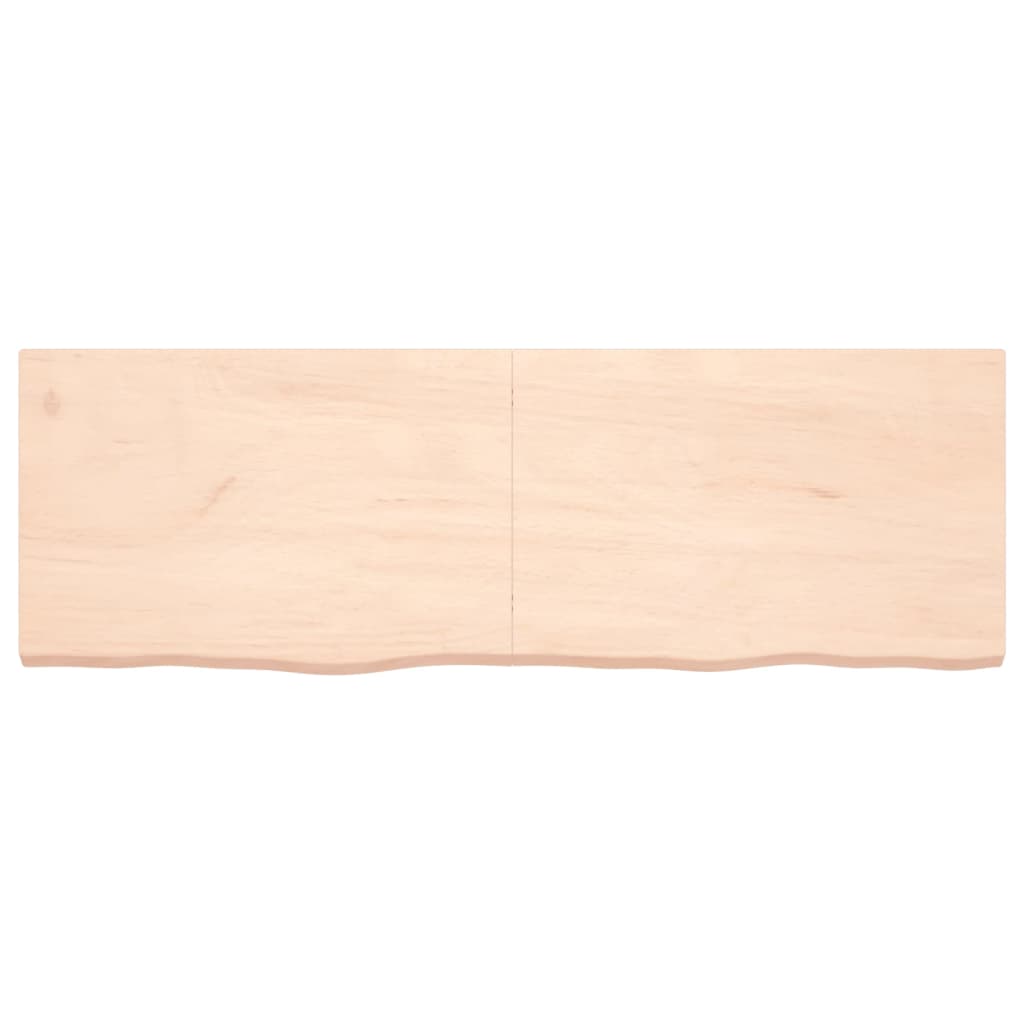 Ripiano a Parete 180x60x(2-6) cm Massello Rovere Non Trattato