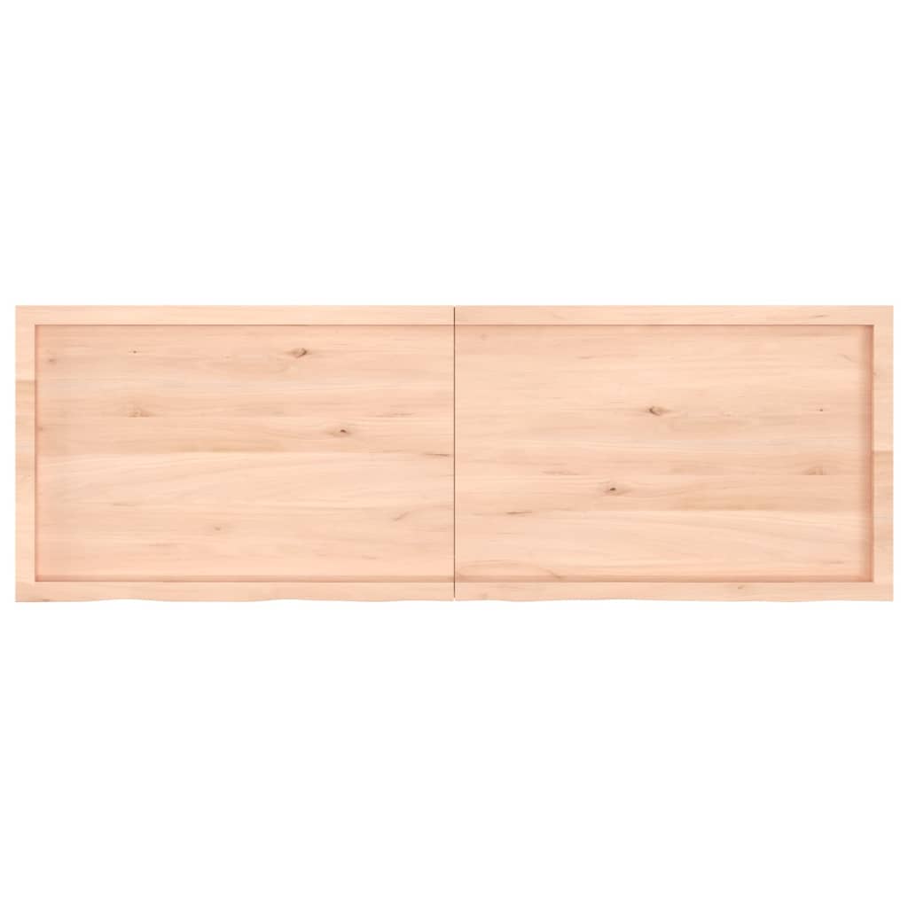 Ripiano a Parete 180x60x(2-6) cm Massello Rovere Non Trattato