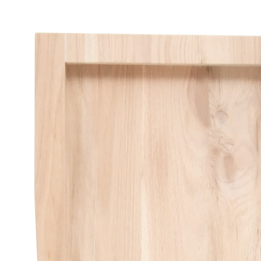 Wall Shelf 220x50x(2-6) cm Untreated Solid Oak