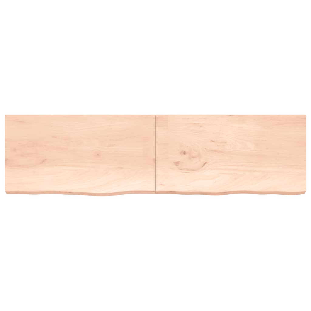 Ripiano a Parete 220x60x(2-6) cm Massello Rovere Non Trattato - homemem39