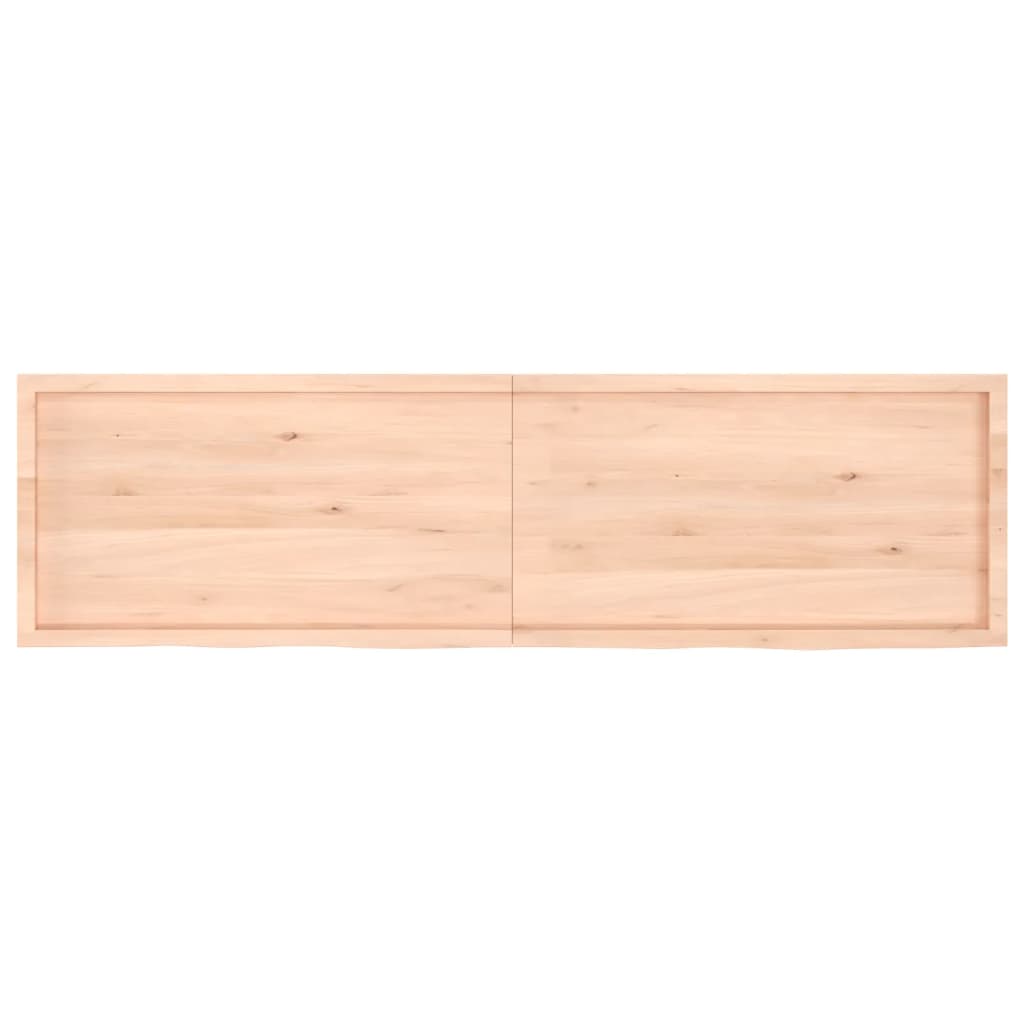 Ripiano a Parete 220x60x(2-6) cm Massello Rovere Non Trattato - homemem39