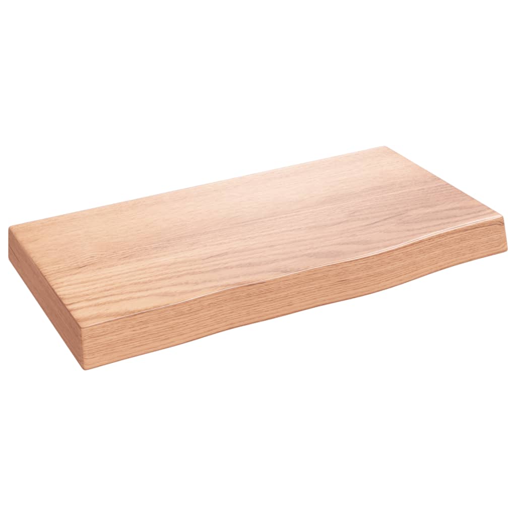 Ripiano Muro Marrone Chiaro 40x20x4 cm Massello Rovere Trattato | homemem39