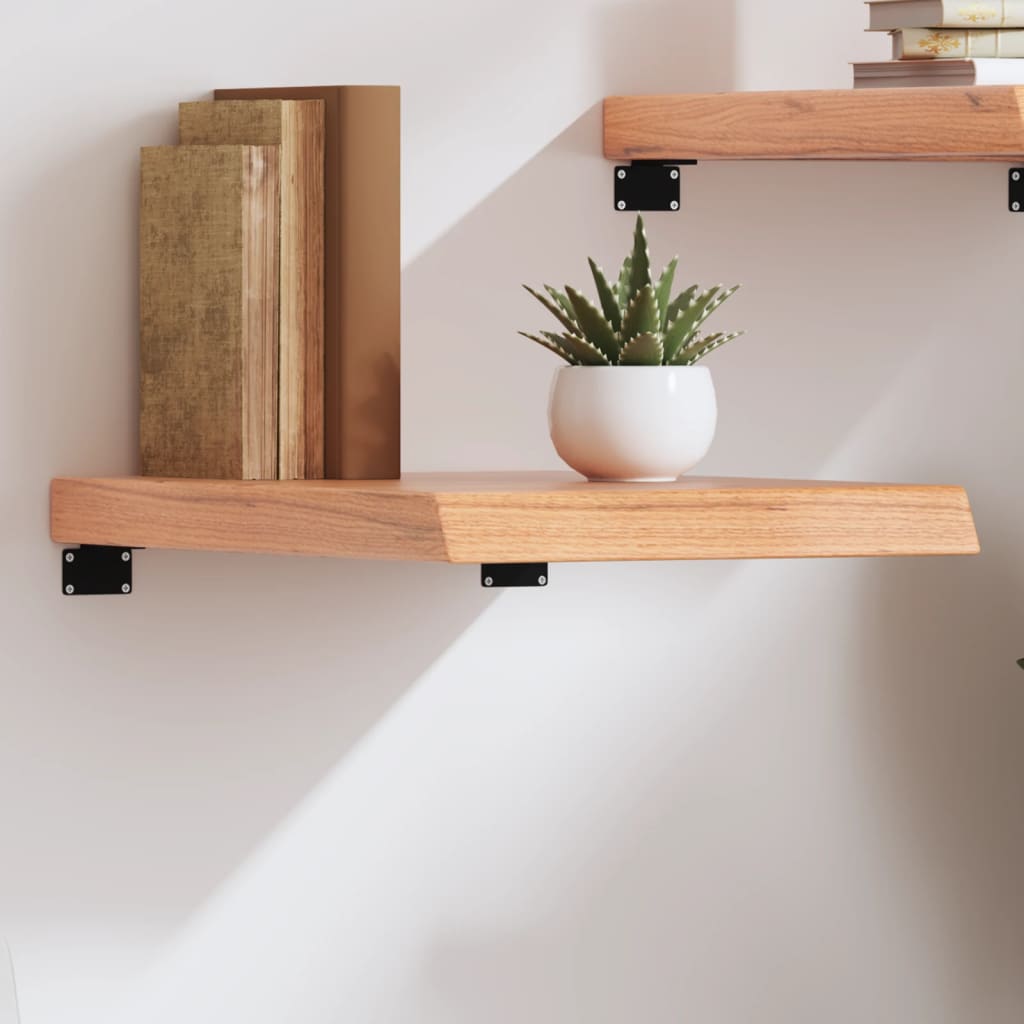 Brown Wall Shelf 40x50x(2-6) cm Treated Solid Oak