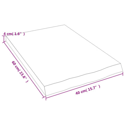 Ripiano Muro Marrone 40x60x(2-4) cm Massello Rovere Trattato