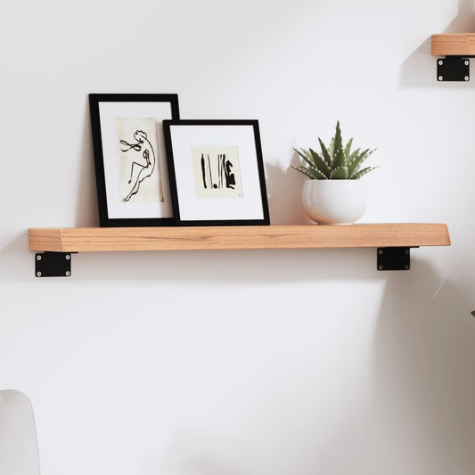 Ripiano Muro Marrone Chiaro 60x10x4 cm Massello Rovere Trattato | homemem39