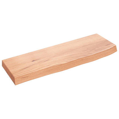Ripiano Muro Marrone Chiaro 60x20x4 cm Massello Rovere Trattato | homemem39