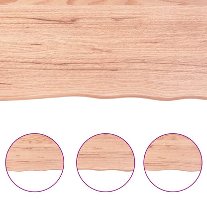 Ripiano Muro Marrone Chiaro 60x20x4 cm Massello Rovere Trattato | homemem39