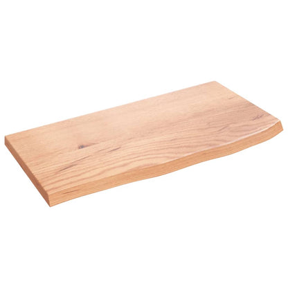 Ripiano Muro Marrone Chiaro 60x30x2 cm Massello Rovere Trattato | homemem39