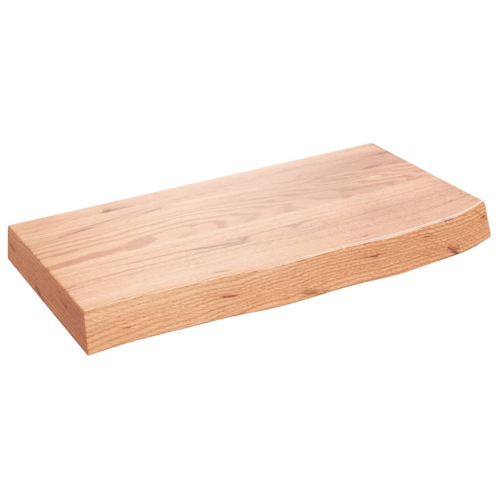 Ripiano Muro Marrone 60x30x(2-6) cm Massello Rovere Trattato | homemem39