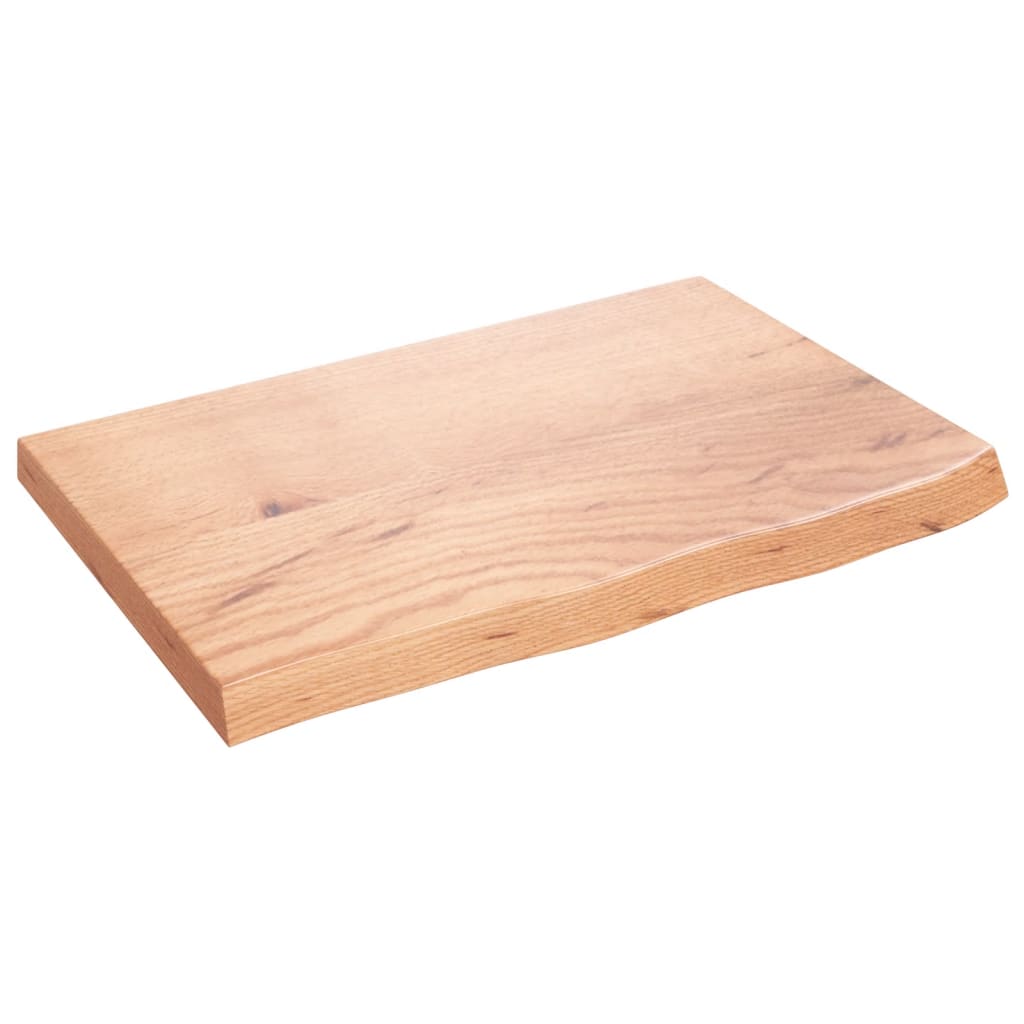 Ripiano Muro Marrone 60x40x(2-4) cm Massello Rovere Trattato | homemem39