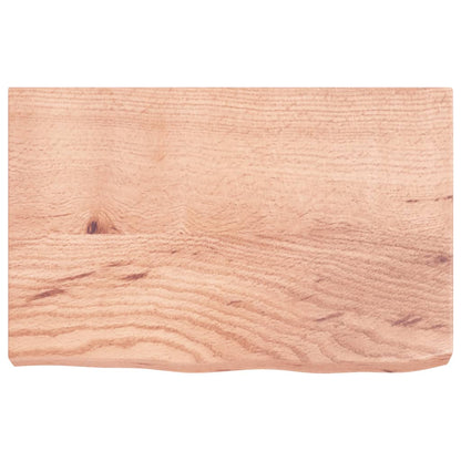 Ripiano Muro Marrone 60x40x(2-6) cm Massello Rovere Trattato