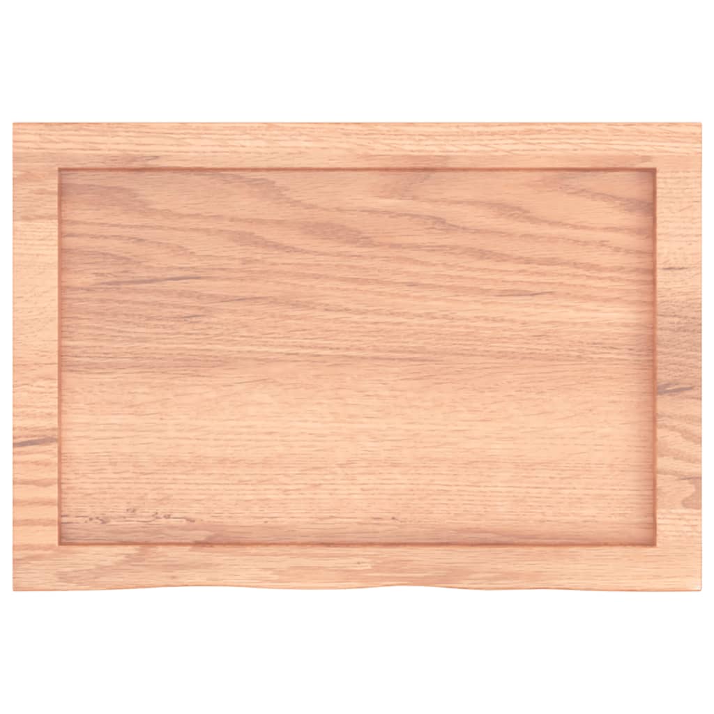 Ripiano Muro Marrone 60x40x(2-6) cm Massello Rovere Trattato | homemem39