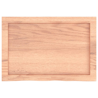 Ripiano Muro Marrone 60x40x(2-6) cm Massello Rovere Trattato | homemem39