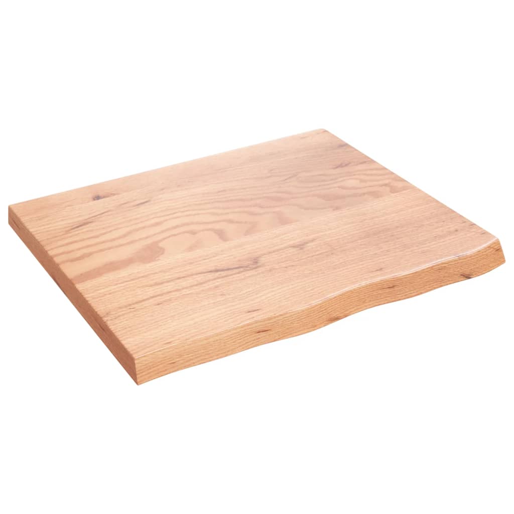 Ripiano Muro Marrone Chiaro 60x50x2 cm Massello Rovere Trattato | homemem39