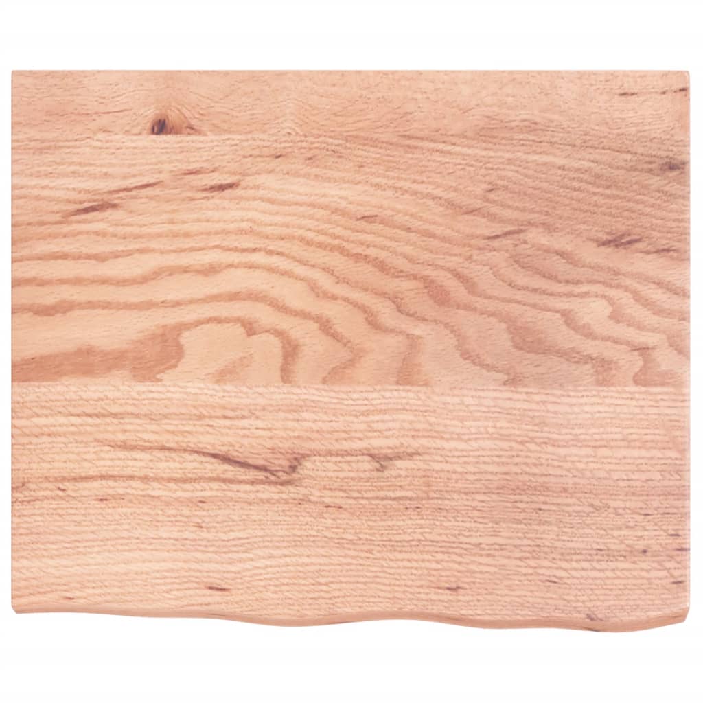 Ripiano Muro Marrone 60x50x(2-4) cm Massello Rovere Trattato