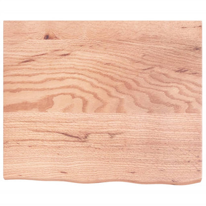 Ripiano Muro Marrone 60x50x(2-4) cm Massello Rovere Trattato