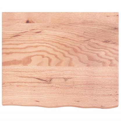 Brown Wall Shelf 60x50x(2-4) cm Treated Solid Oak