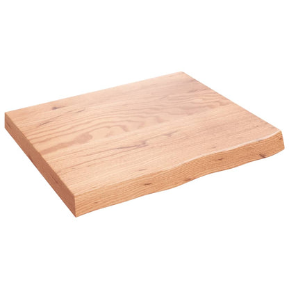 Ripiano Muro Marrone 60x50x(2-6) cm Massello Rovere Trattato | homemem39
