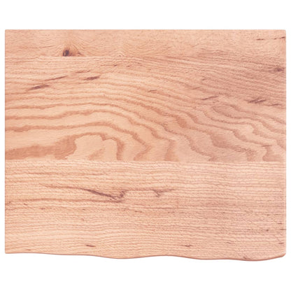 Ripiano Muro Marrone 60x50x(2-6) cm Massello Rovere Trattato