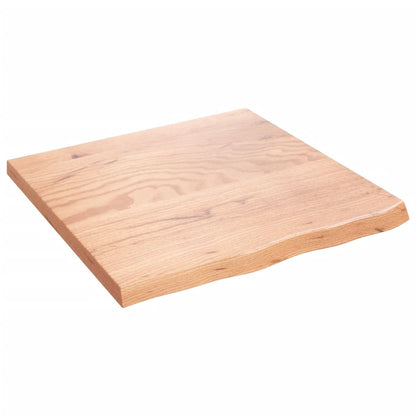 Brown Wall Shelf 60x60x(2-4) cm Treated Solid Oak