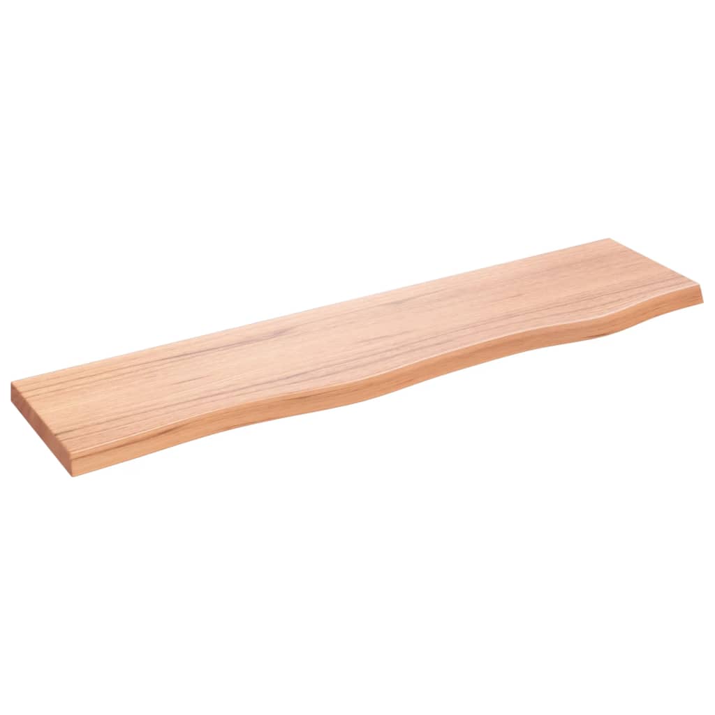 Ripiano Muro Marrone Chiaro 80x20x2 cm Massello Rovere Trattato | homemem39