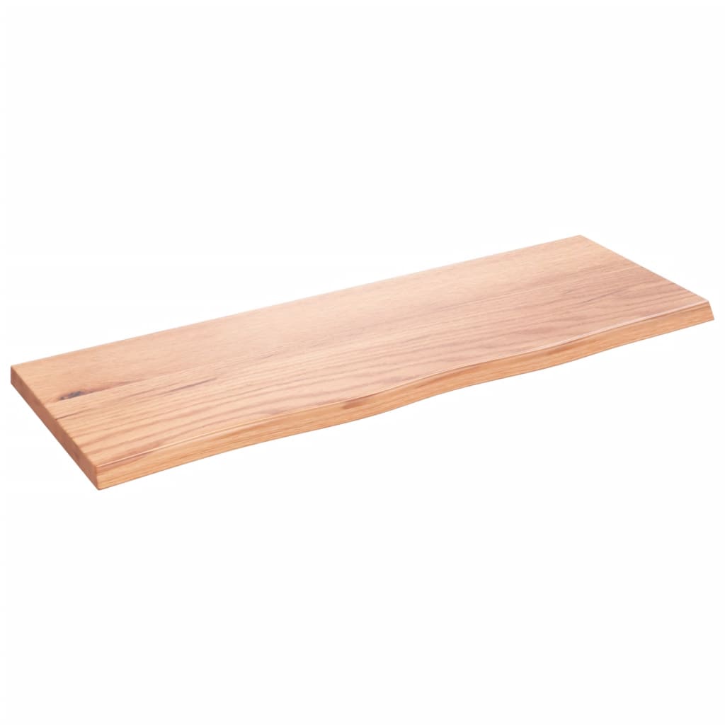 Light Brown Wall Shelf 80x30x2 cm Treated Solid Oak