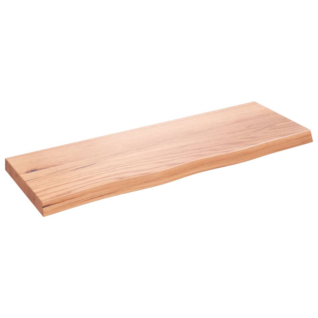 Ripiano Muro Marrone 80x30x(2-4) cm Massello Rovere Trattato