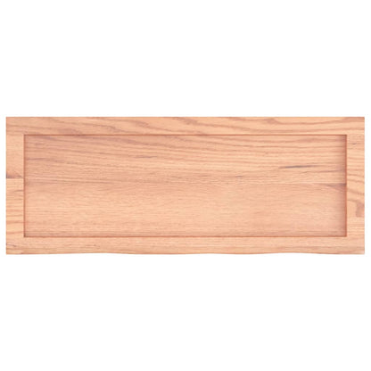 Ripiano Muro Marrone 80x30x(2-4) cm Massello Rovere Trattato | homemem39