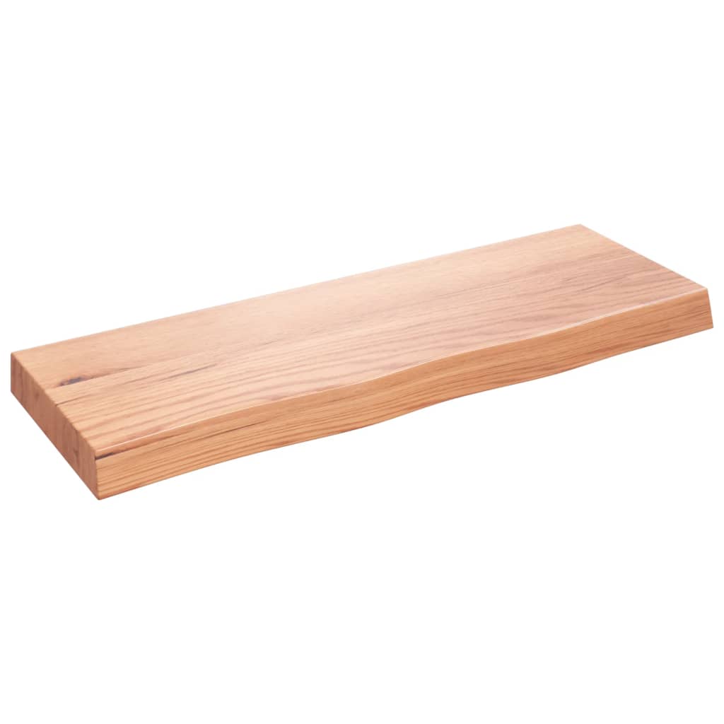 Ripiano Muro Marrone 80x30x(2-6) cm Massello Rovere Trattato