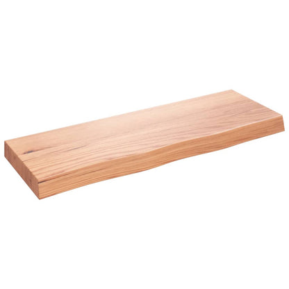 Ripiano Muro Marrone 80x30x(2-6) cm Massello Rovere Trattato